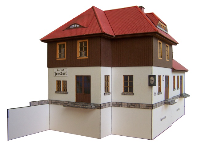 02-12-09-1-H0 - Bahnhof Jonsdorf - Empfangsgebäude