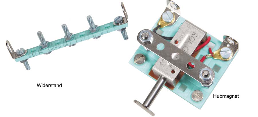 Einzelteile zu den Elektrobaukästen