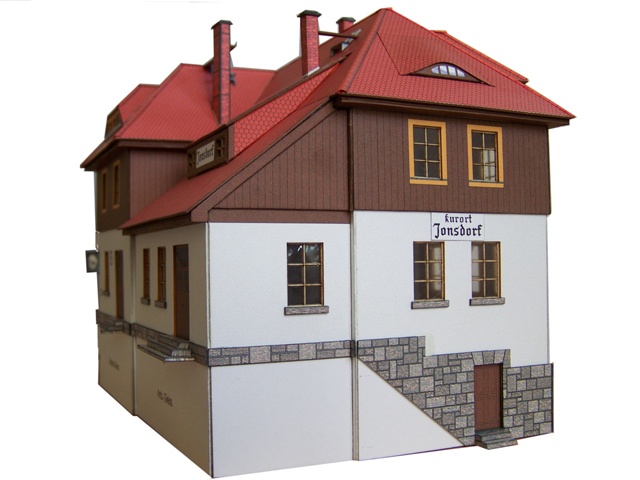 02-12-09-1-H0 - Bahnhof Jonsdorf - Empfangsgebäude