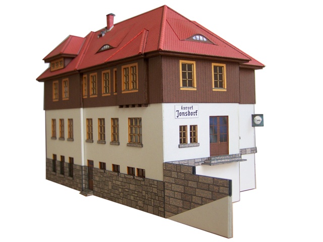 02-12-09-1-H0 - Bahnhof Jonsdorf - Empfangsgebäude