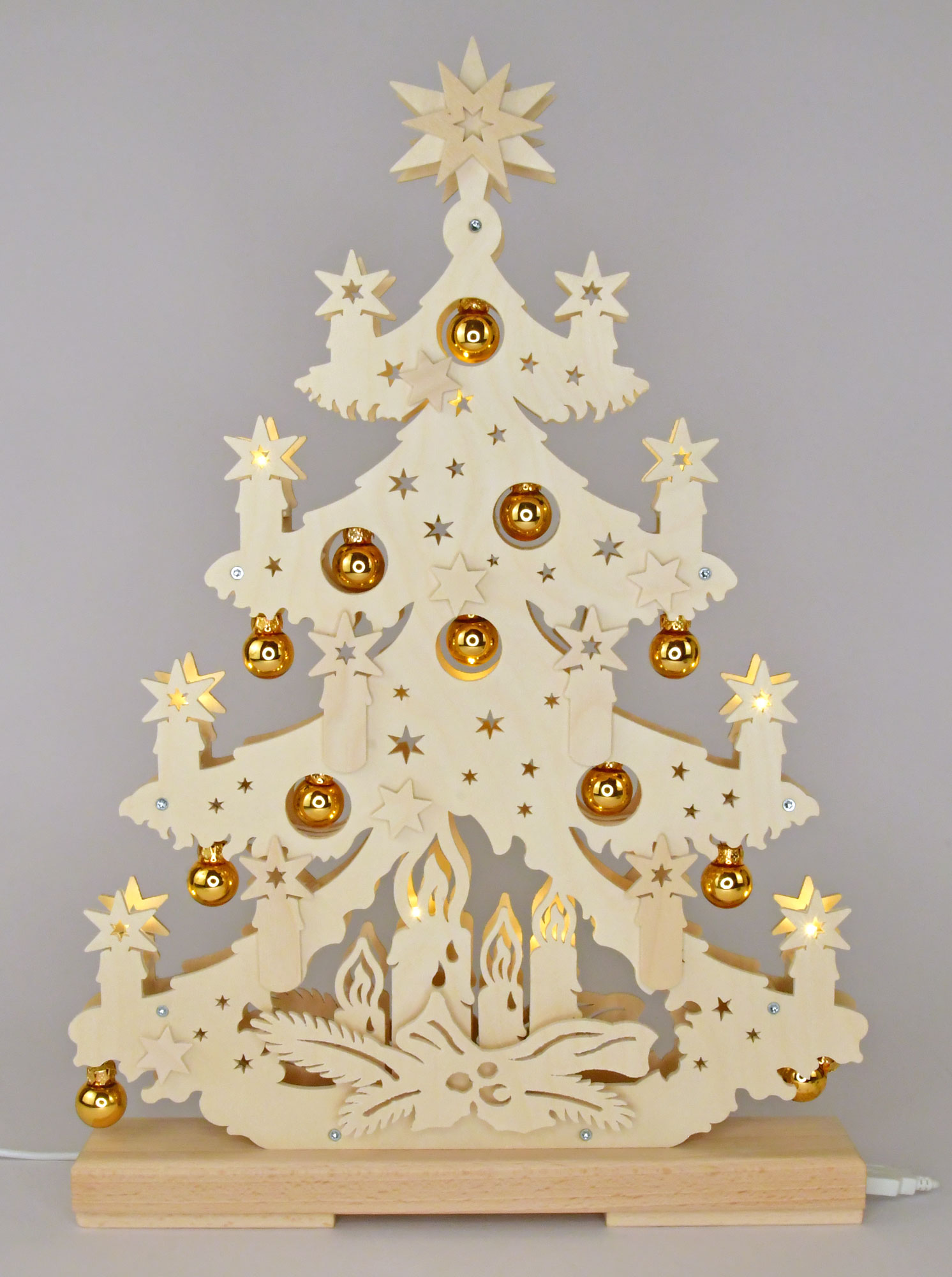 Tanne klein, goldene Kugeln