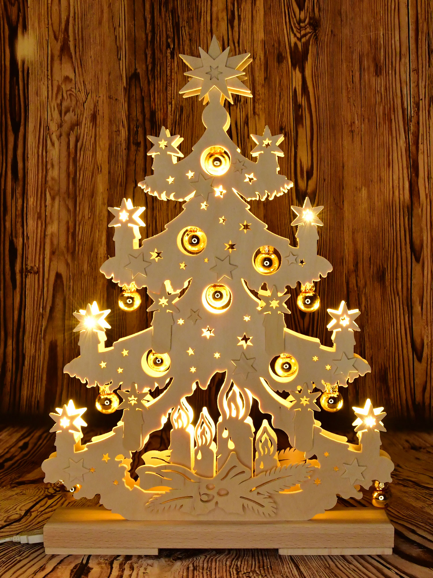 Tanne klein, goldene Kugeln