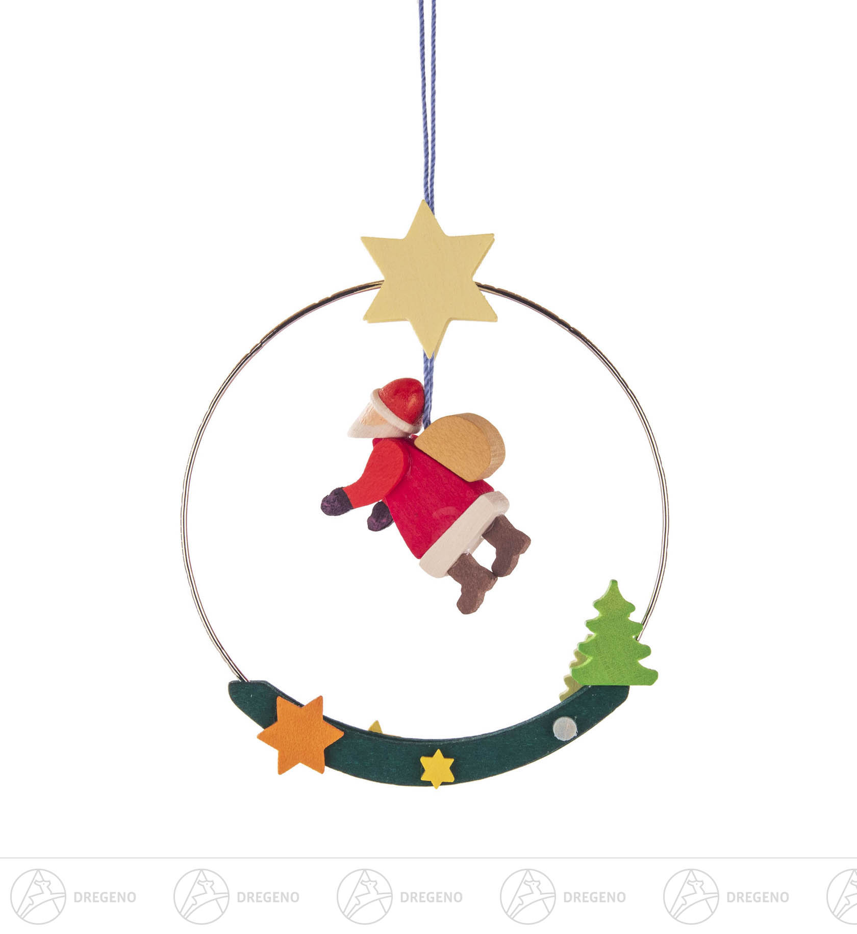 Behang Weihnachtsmann im Ring 8cm