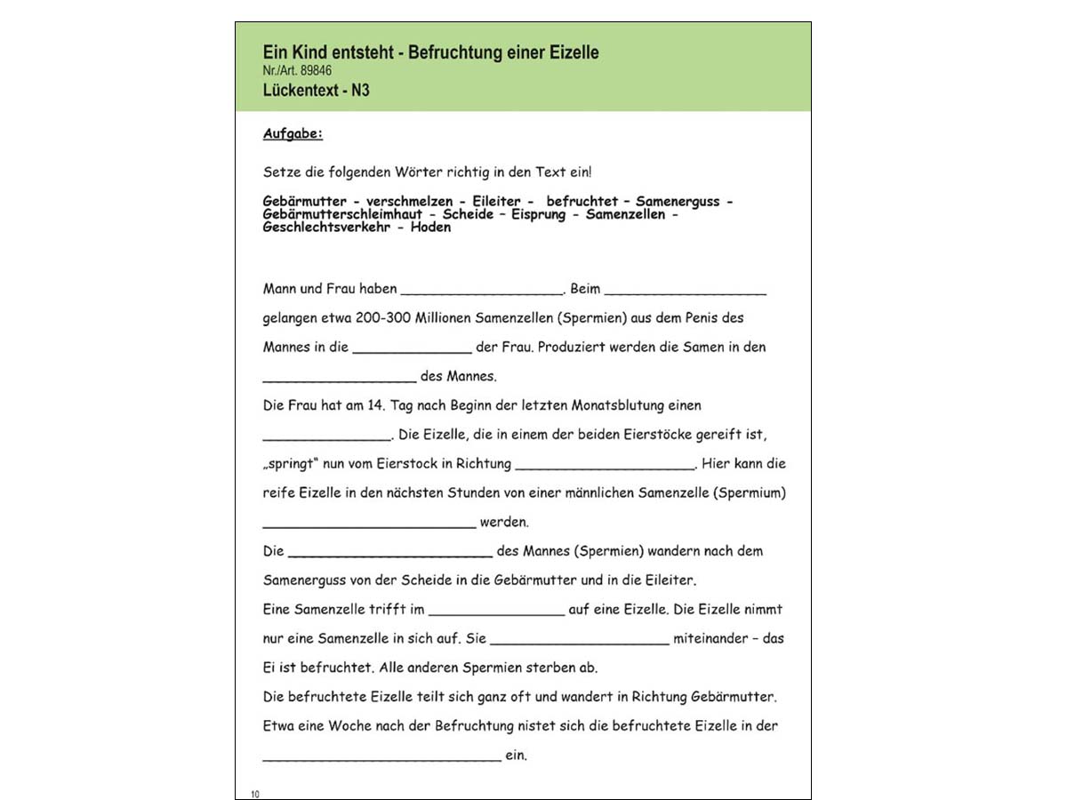 Ein Kind entsteht