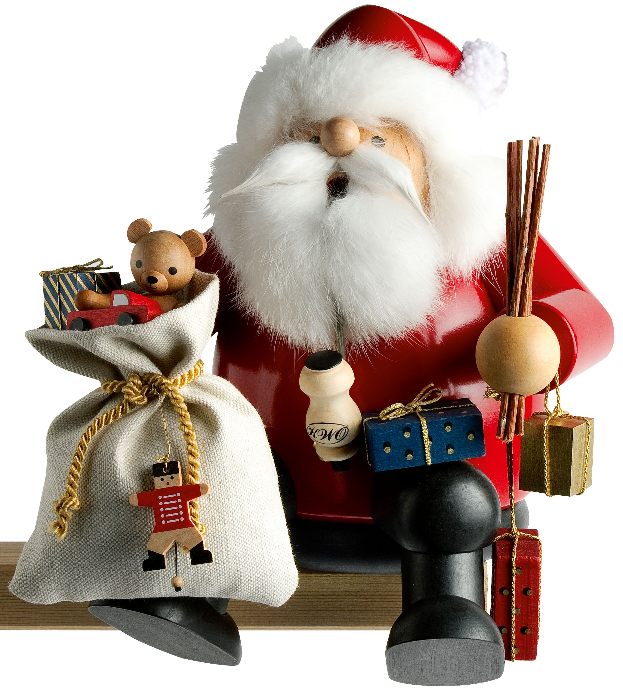 Weihnachtsmann, Kantenhocker groß, Räuchermann