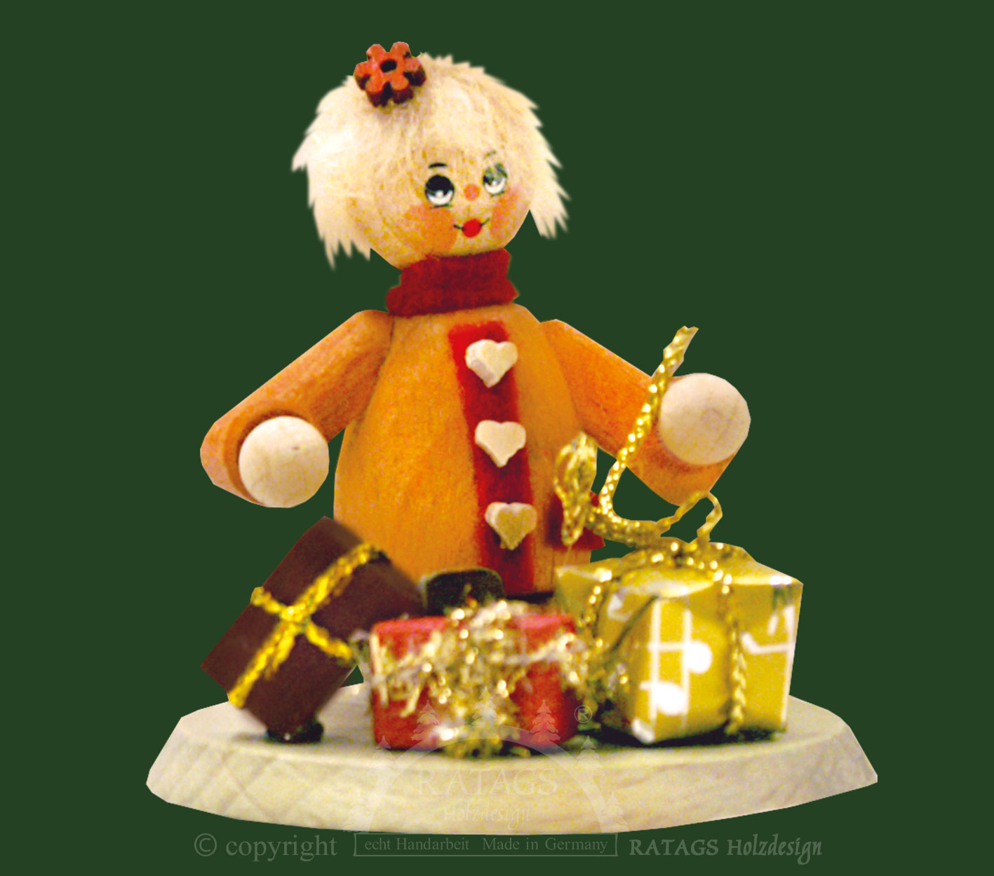 Sammler-Püppchen, Mädchen mit Geschenk