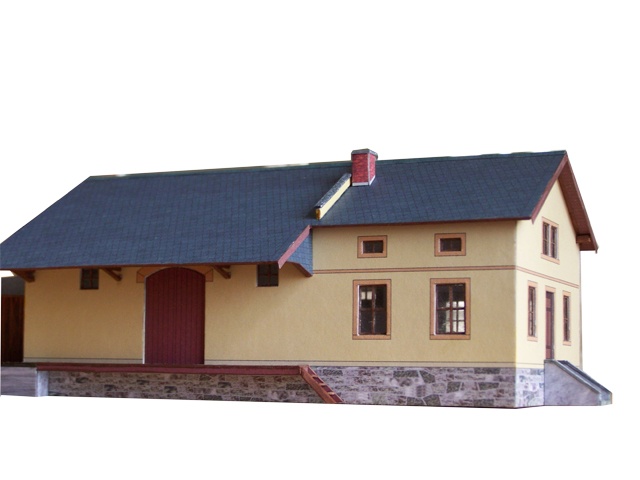 02-06-2-H0 - Bahnhof Schlettau - Güterschuppen