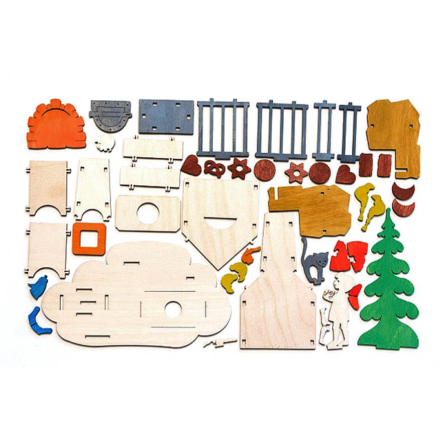 Bastelset Räucherofen Hänsel und Gretel 14x18cm