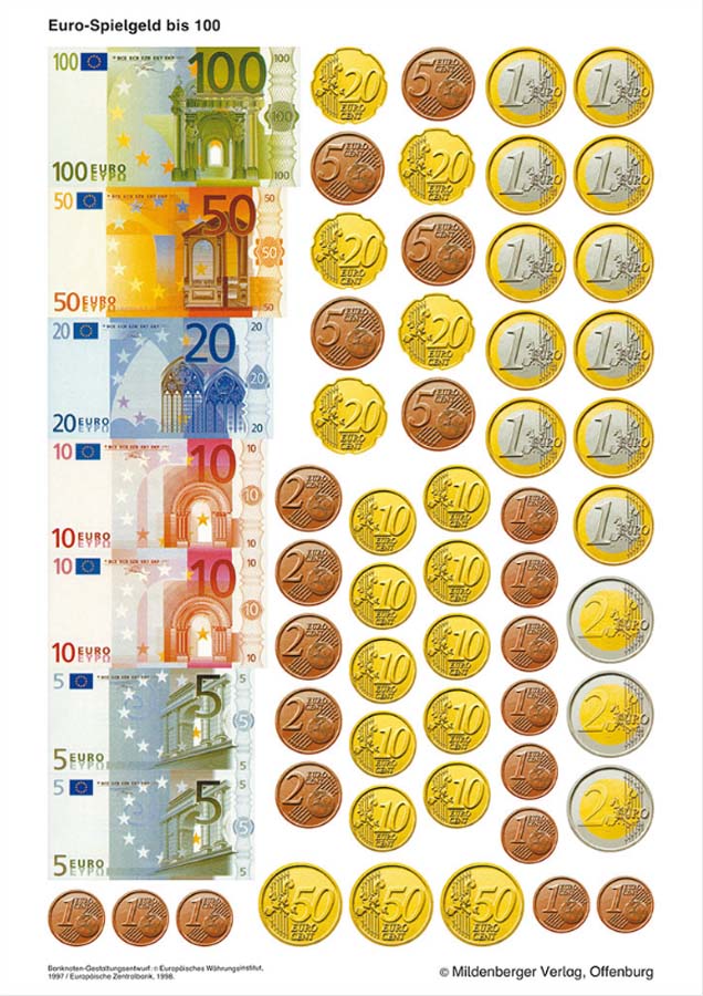 EURO-Spielgeld bis 100