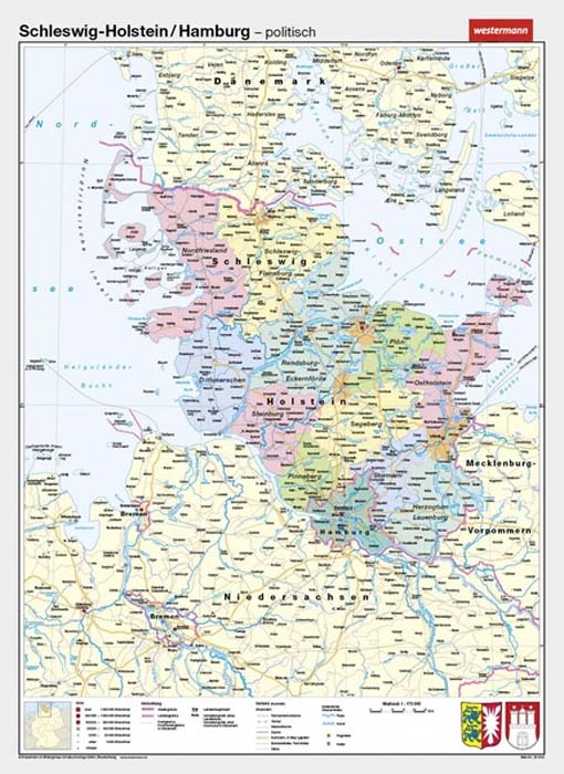Schleswig-Holstein/Hamburg - physisch / politisch
