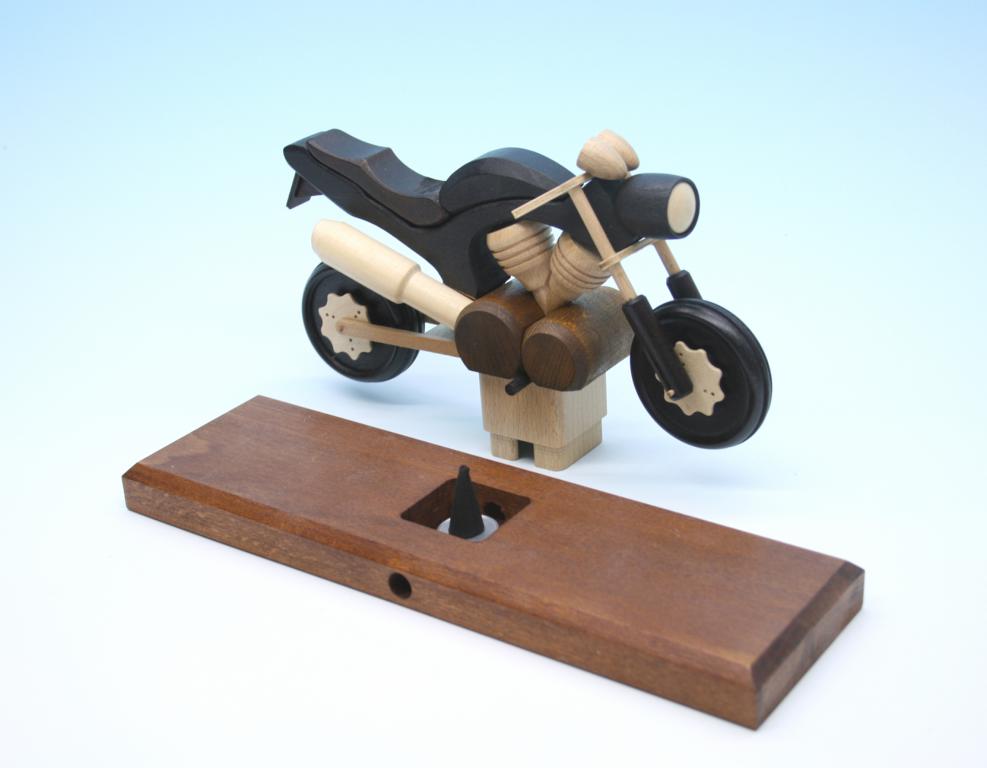 Raeuchermotorrad Touring schwarz  27 x8 x 16cm
