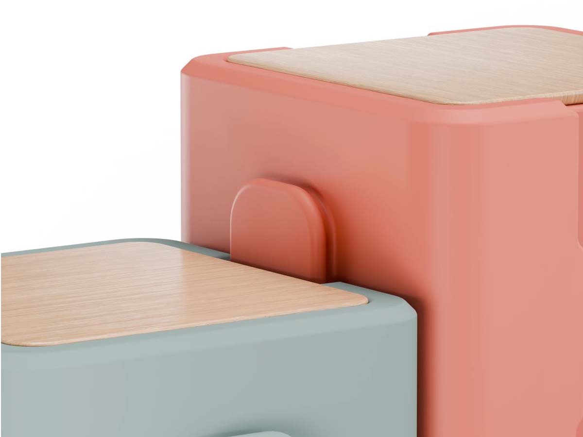 Modularer Hocker Pie