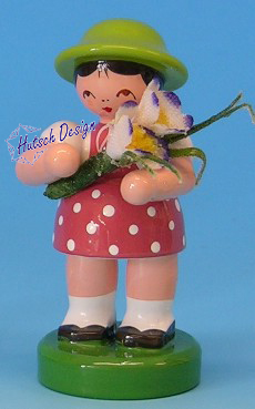 Blumenmädchen rosa/grün