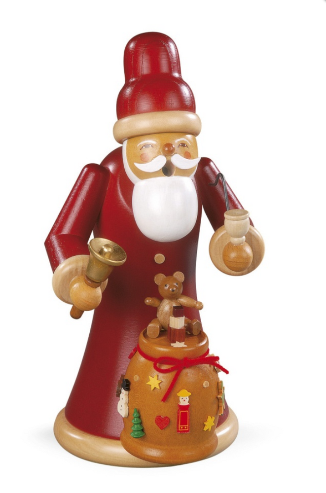 Räuchermann Weihnachtsmann mit Geschenken