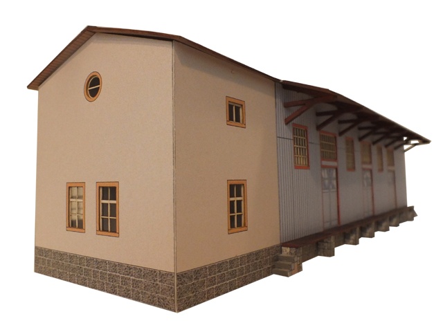 02-16-3-2-H0 - Bahnhof Rabenau - Güterschuppen