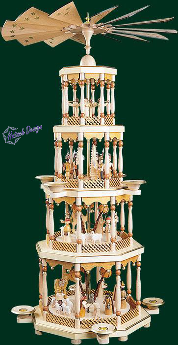 Pyramide Chr. Geburt 4-st. natur