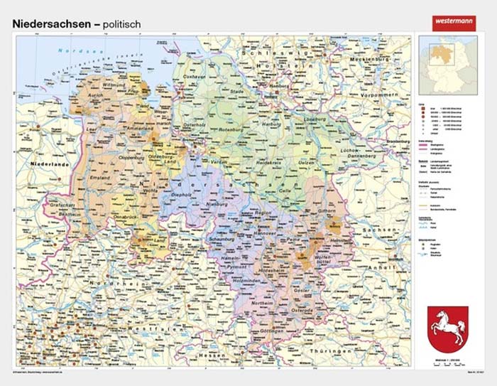 Niedersachsen - physisch / politisch