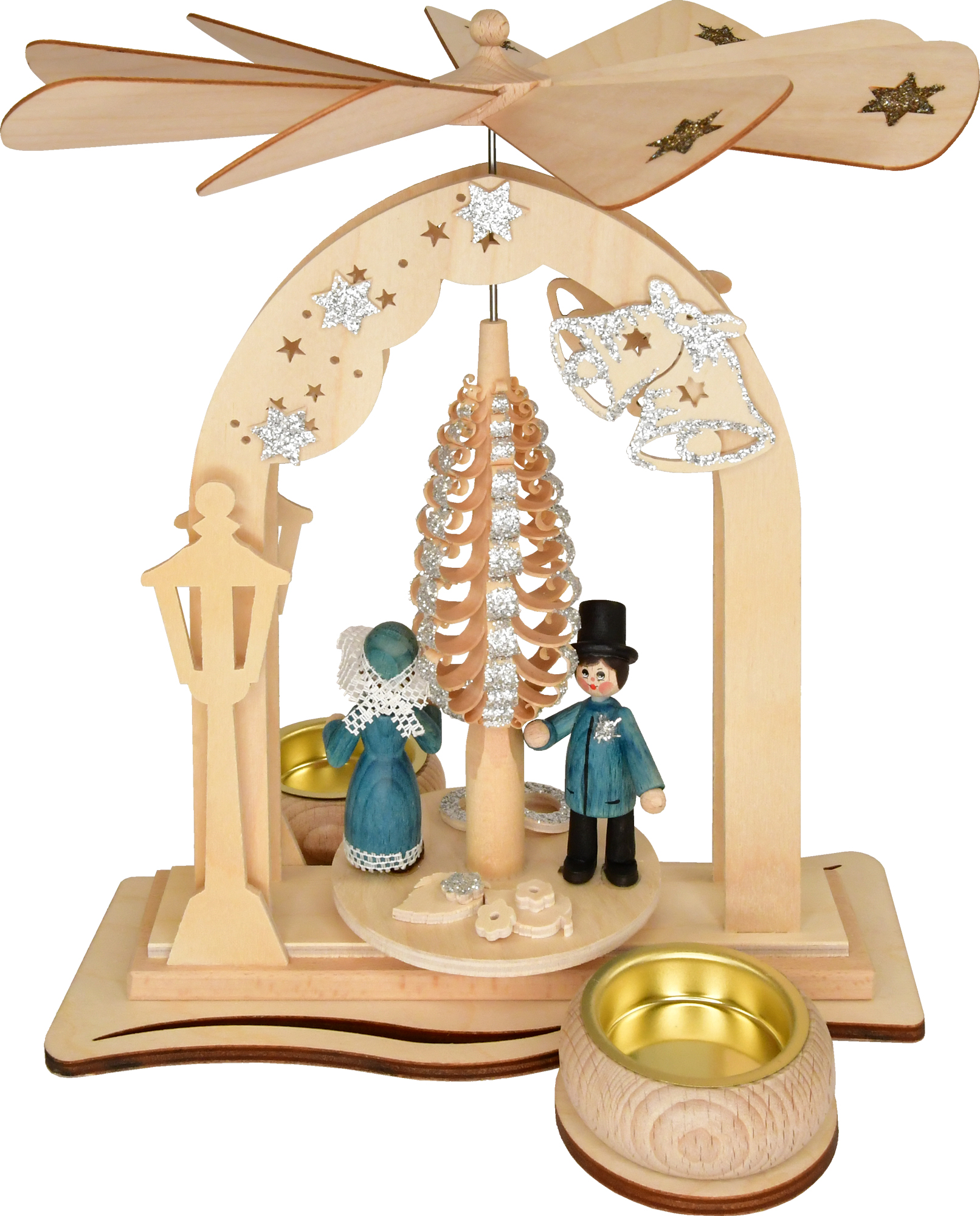 Sternbogenpyramide, Silberne Hochzeit mit Teelichthalter