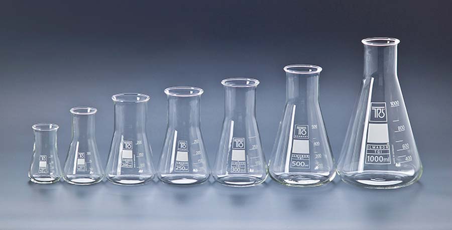Erlenmeyerkolben weithals aus Borosilikatglas 3.3