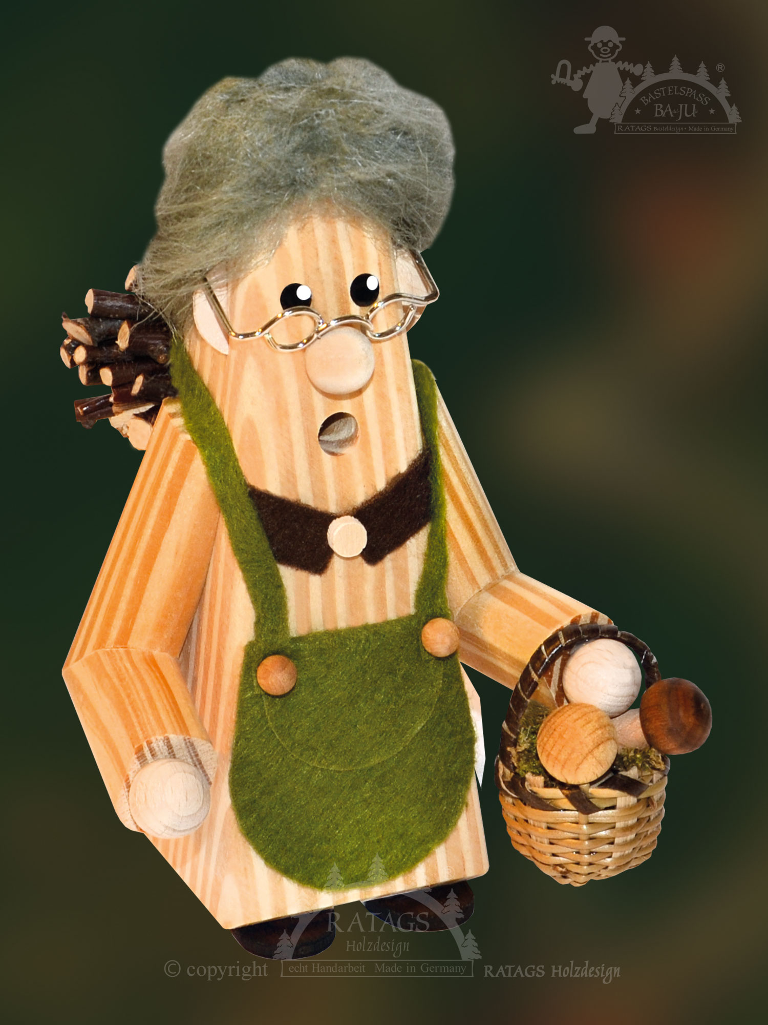 Räuchermännchen zum Basteln, Waldfrau