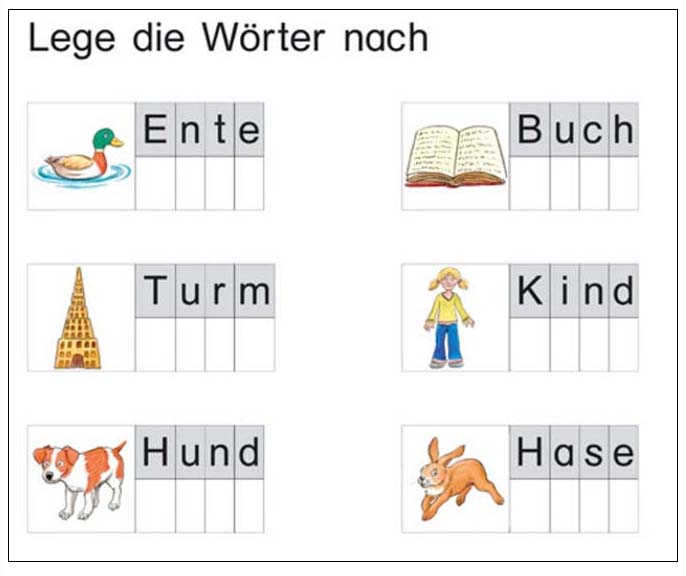 Wörter legen und lesen