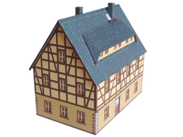 12-01-TT - Sächsisches Fachwerkhaus mit Gaube