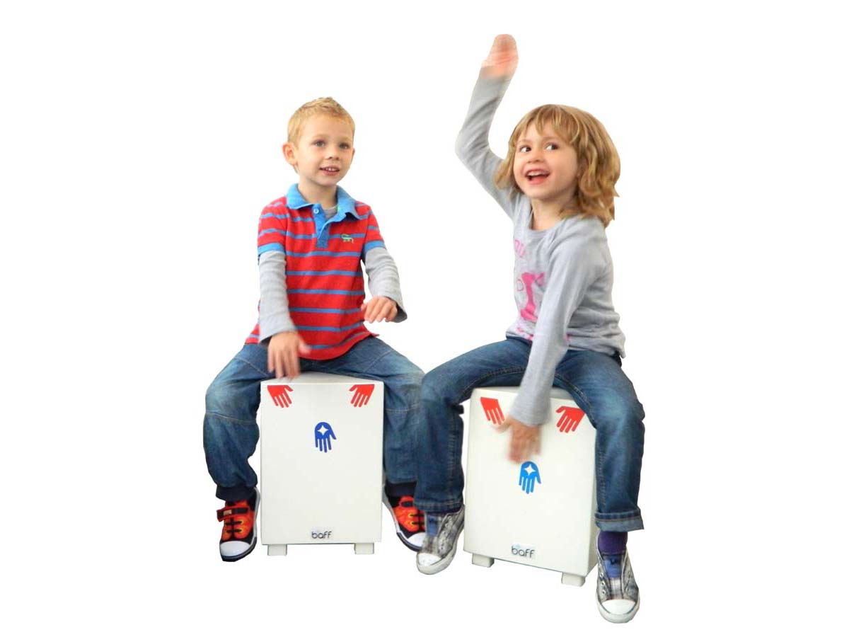 Kinderhocker mit Trommelfunktion