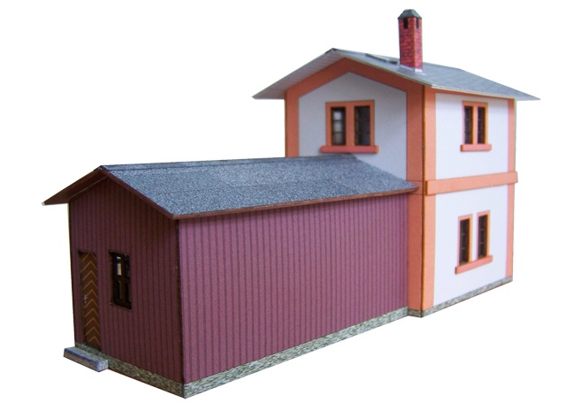02-07-13-3-H0 - Bahnhof Bärenstein - Wasserhaus-Anbau