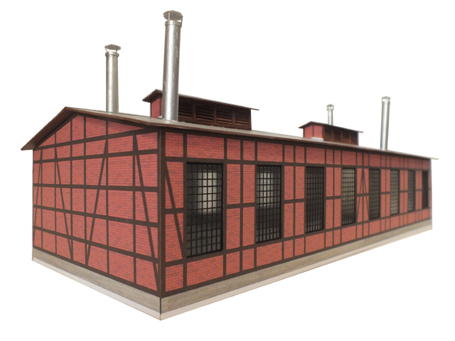03-14-2-H0 - Sächs. Einheitsbau  Lokschuppen - 2 ständig - BR 52