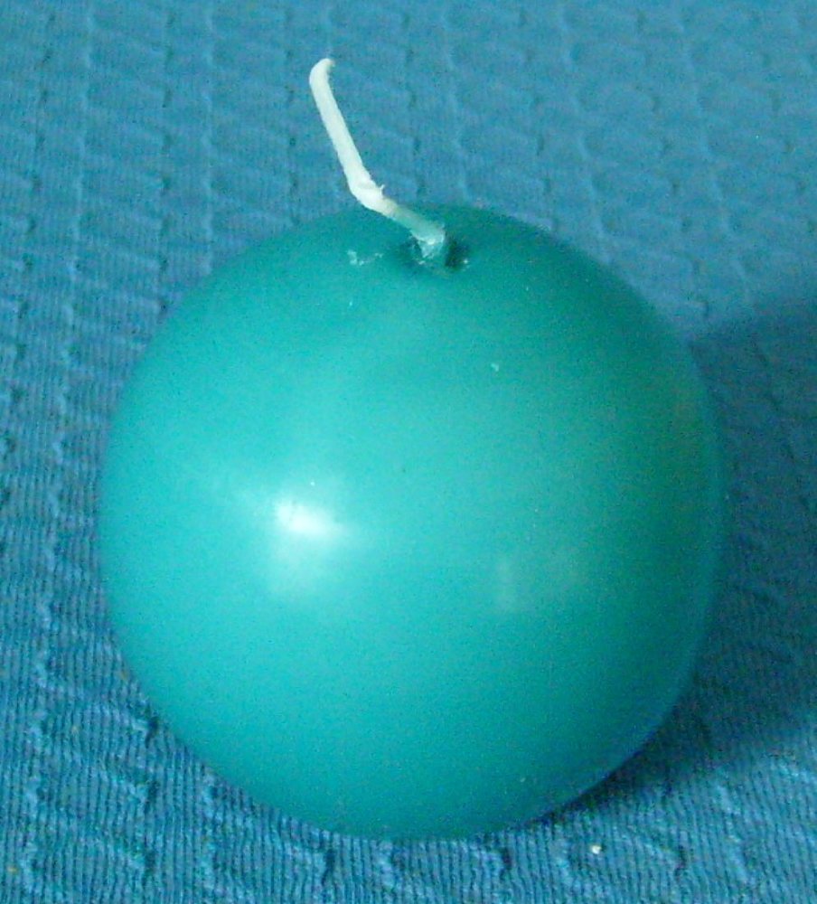Kugelkerze smaragd 6 cm- vorrätig 6 Stück