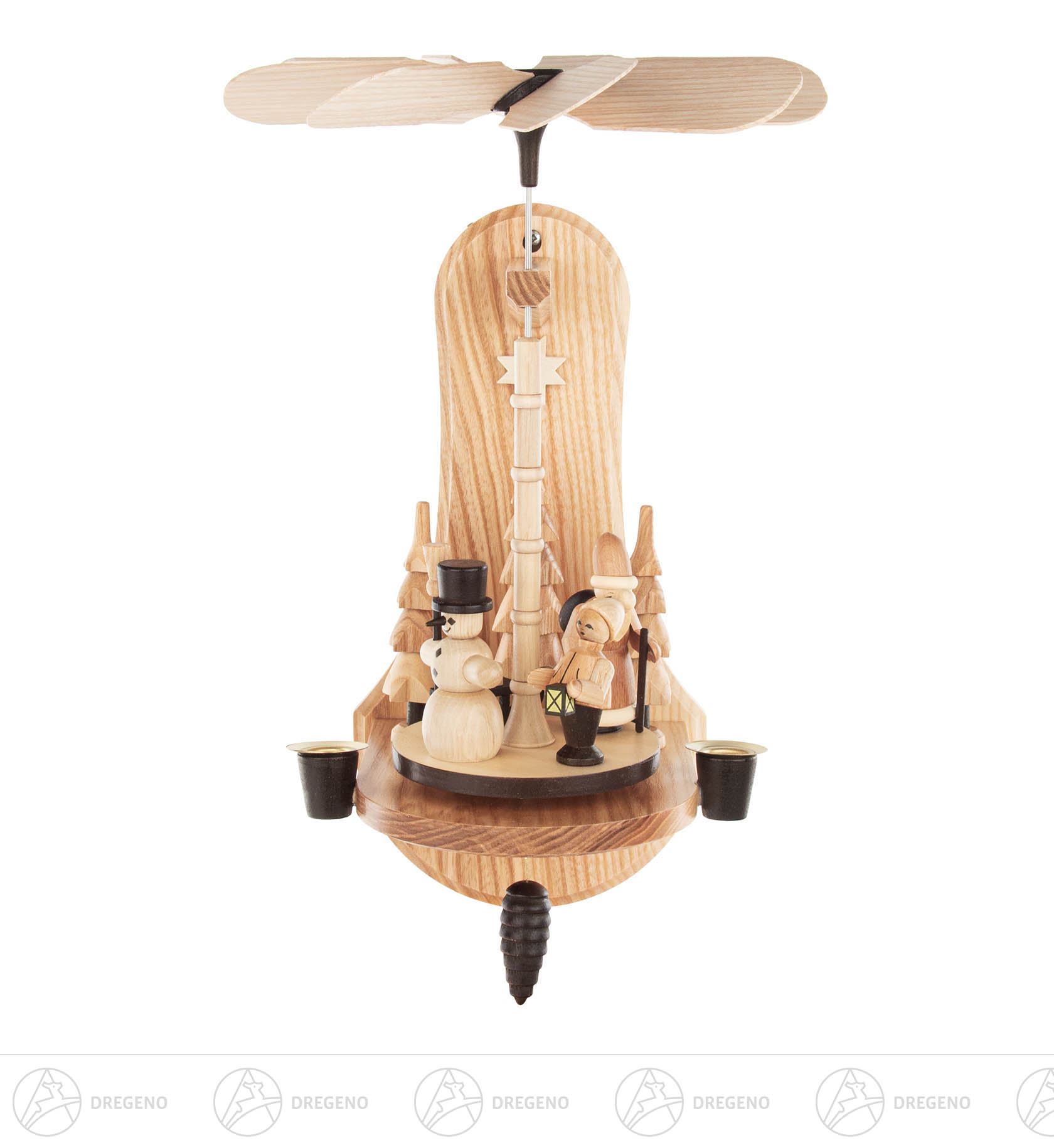 Wandpyramide Weihnachtszeit natur für Kerzen 14mm