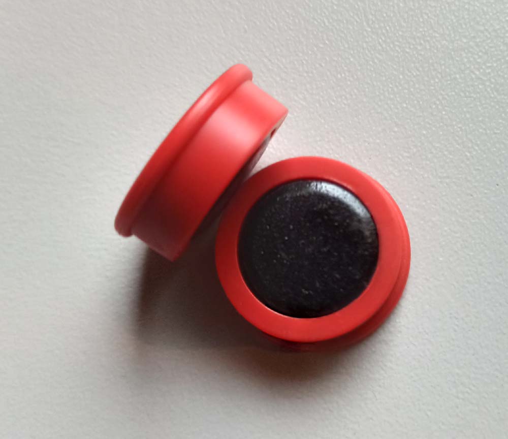 Magnete mit Colorkappe - einfarbig