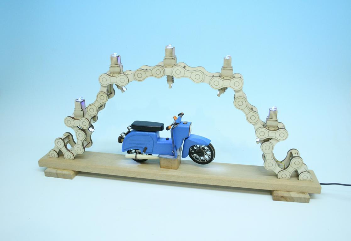 Motorradschwibbogen  63 x 8 x 31 cm ohne Moped