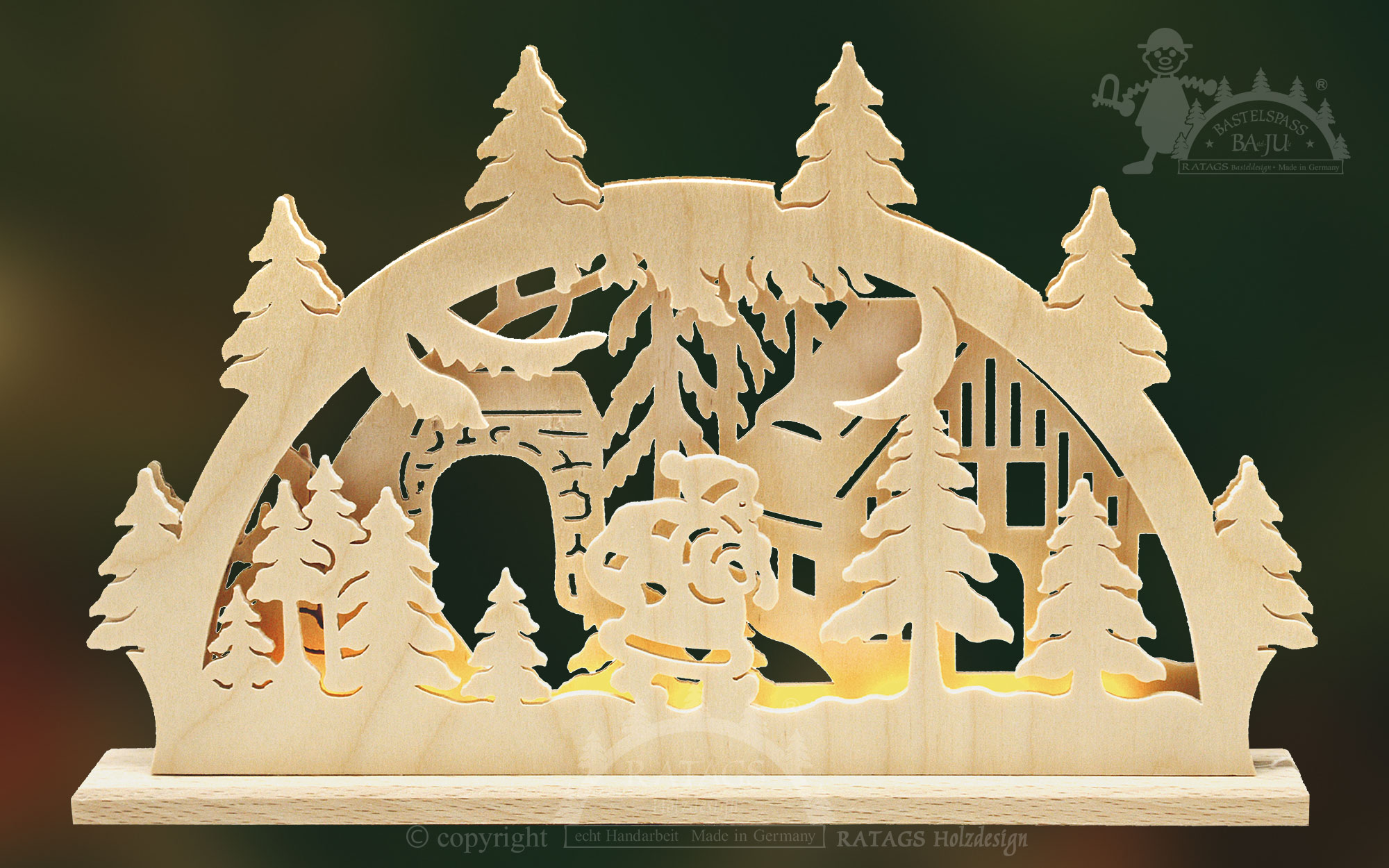 Schwibbogen mit LED zum Basteln Knecht Ruprecht