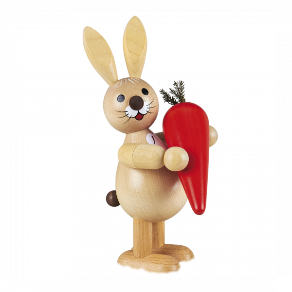 Osterhase mit Möhre mittel 18 cm