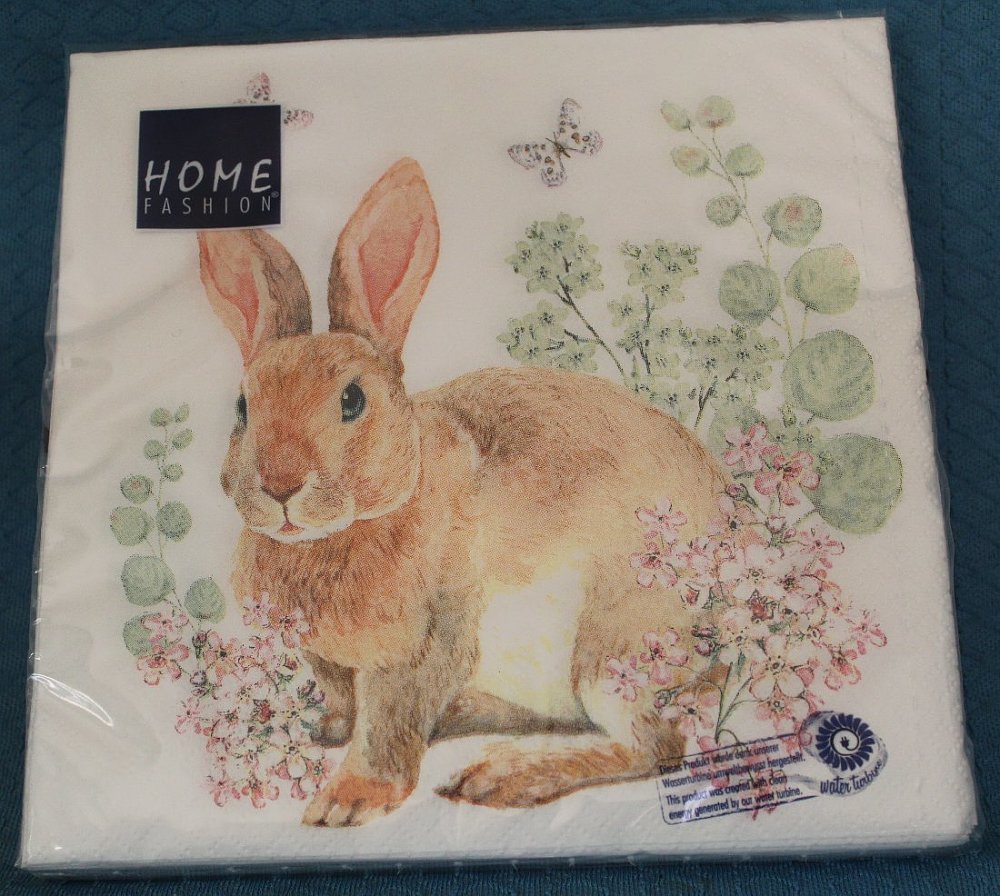 Serviette: Osterhase- vorrätig 2 Stück