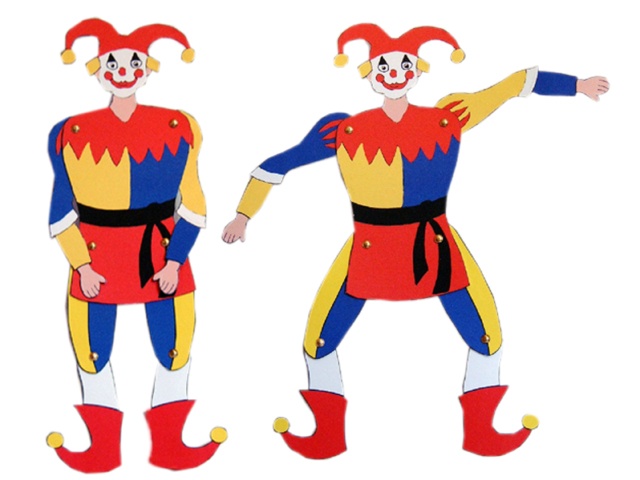 Hampelmann - Harlekin farbig
