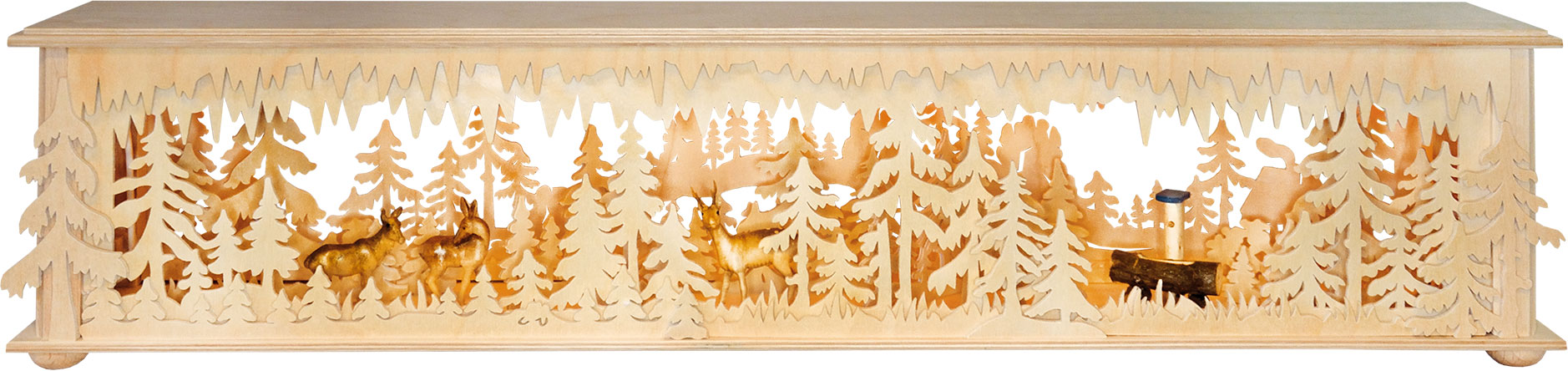 Raumleuchte mittelgr., Wald, Gebirge, Rehe