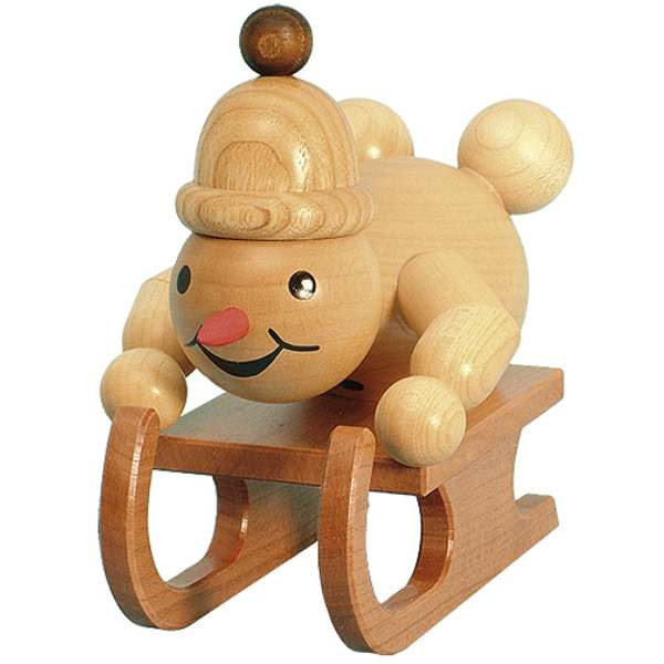 Schneemann, Junior Rennschlitten, mittel 14 cm