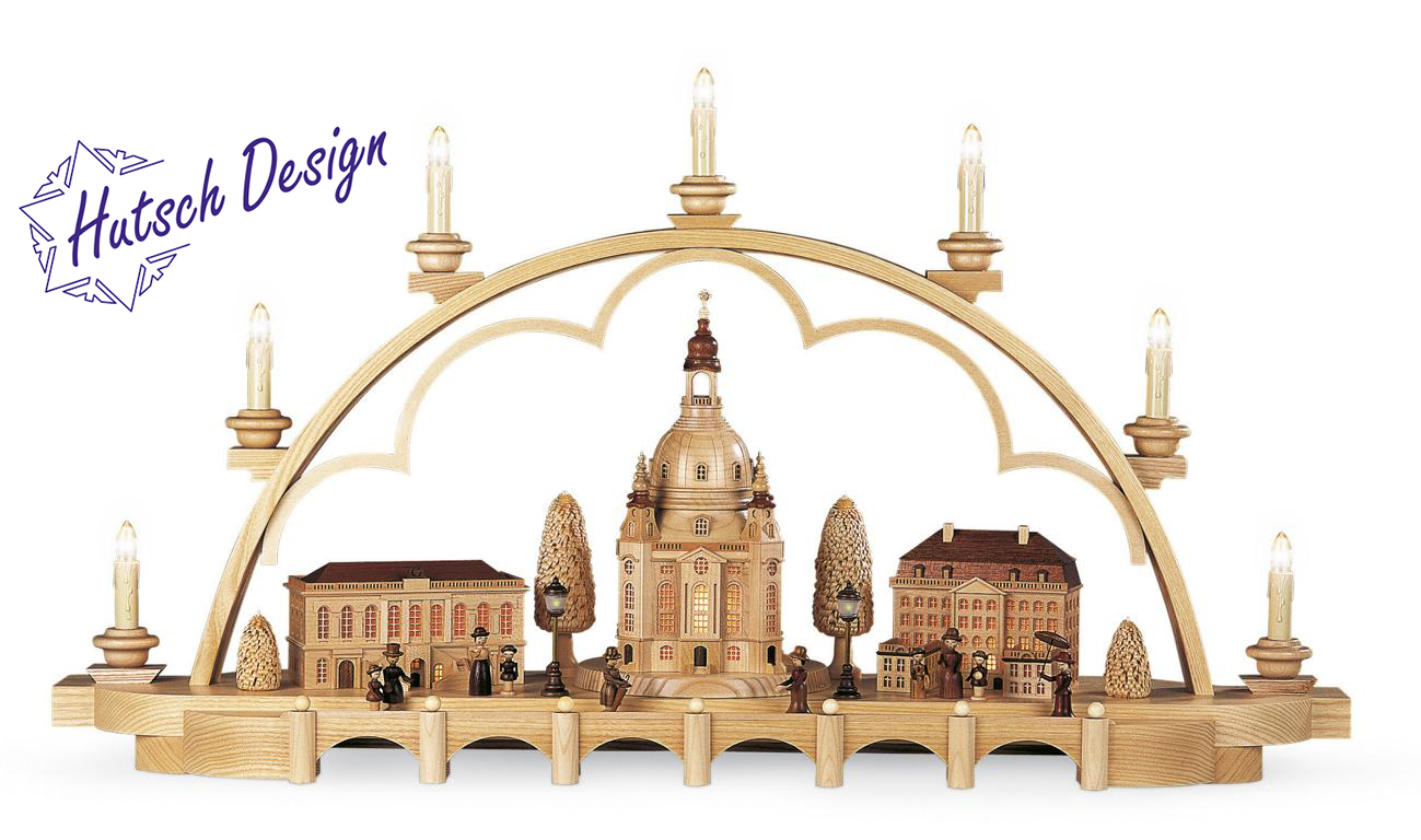 Schwibbogen Alt Dresden mittelgroß, natur