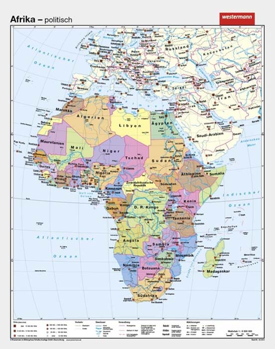 Afrika - physisch / politisch
