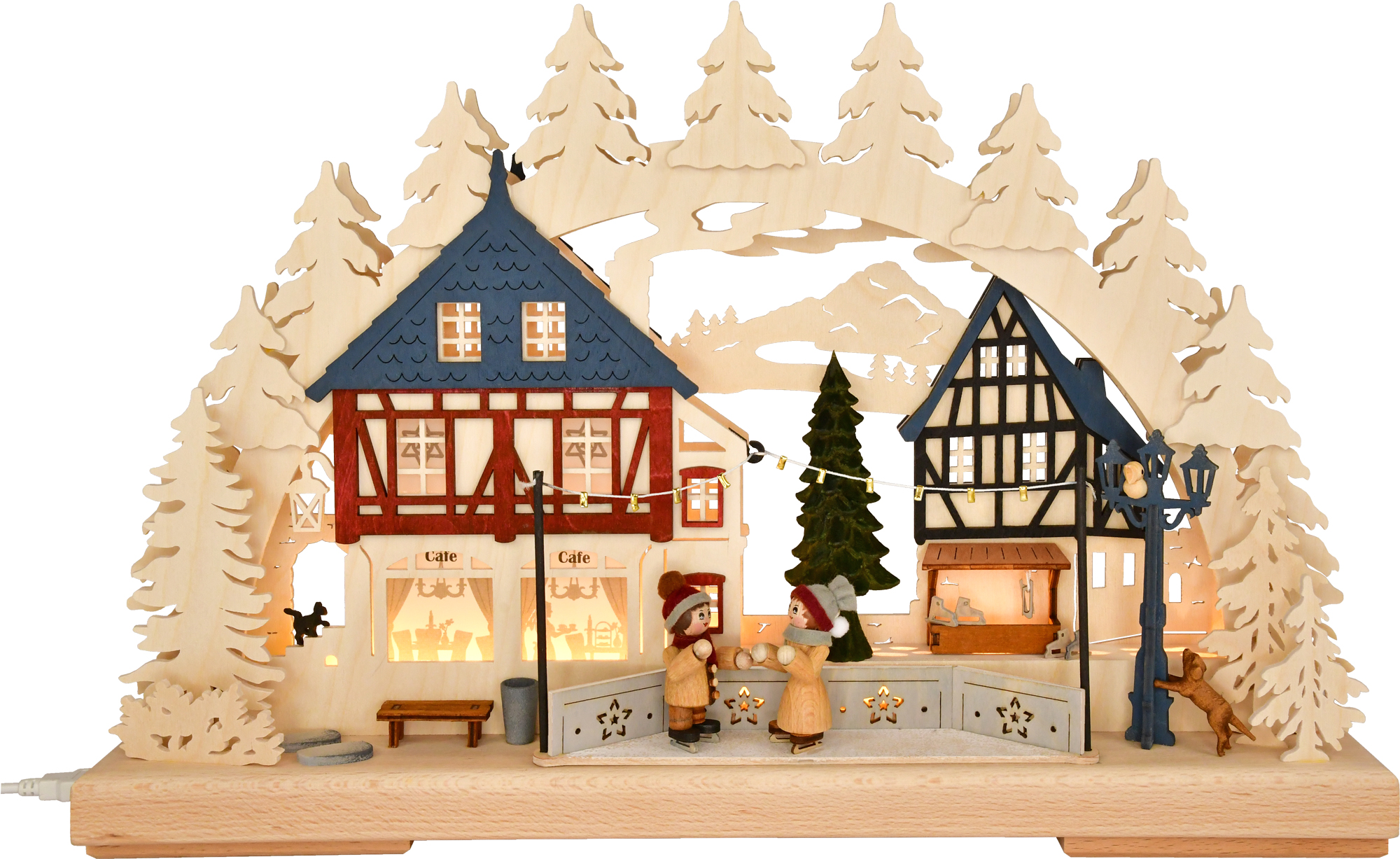 LED-Schwibbogen kl., Schlittschuhlaufen