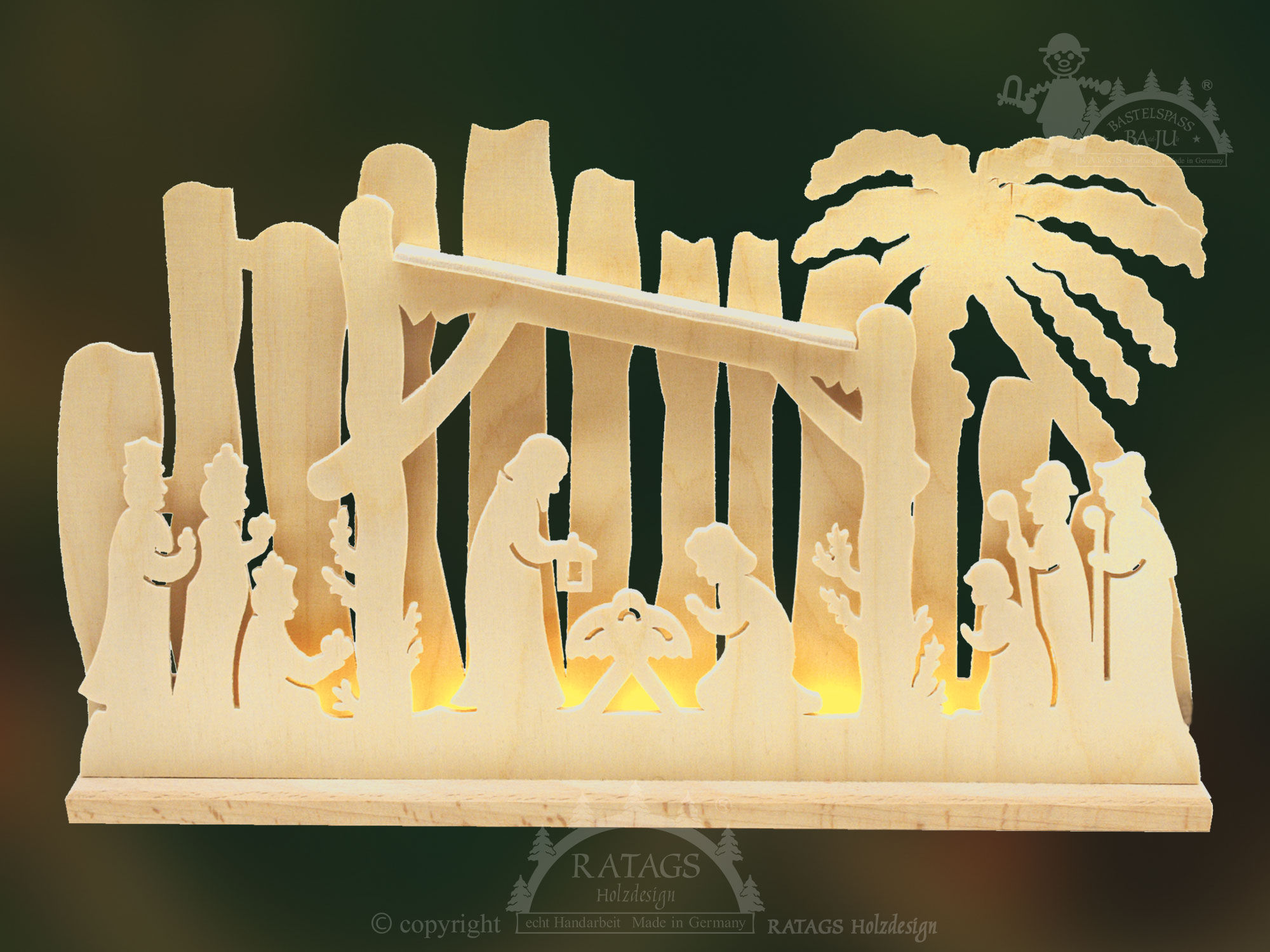 Schwibbogen mit LED zum Basteln Bethlehem