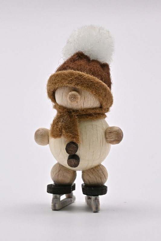 Figur Schneemann mini, Schlittschuhläufer