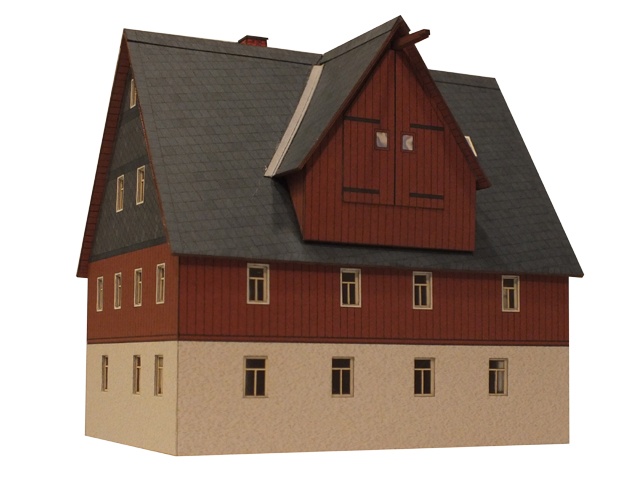 04-16-H0 - Fachwerkhaus Erzgebirge mit Gaube - Schmalzgrube
