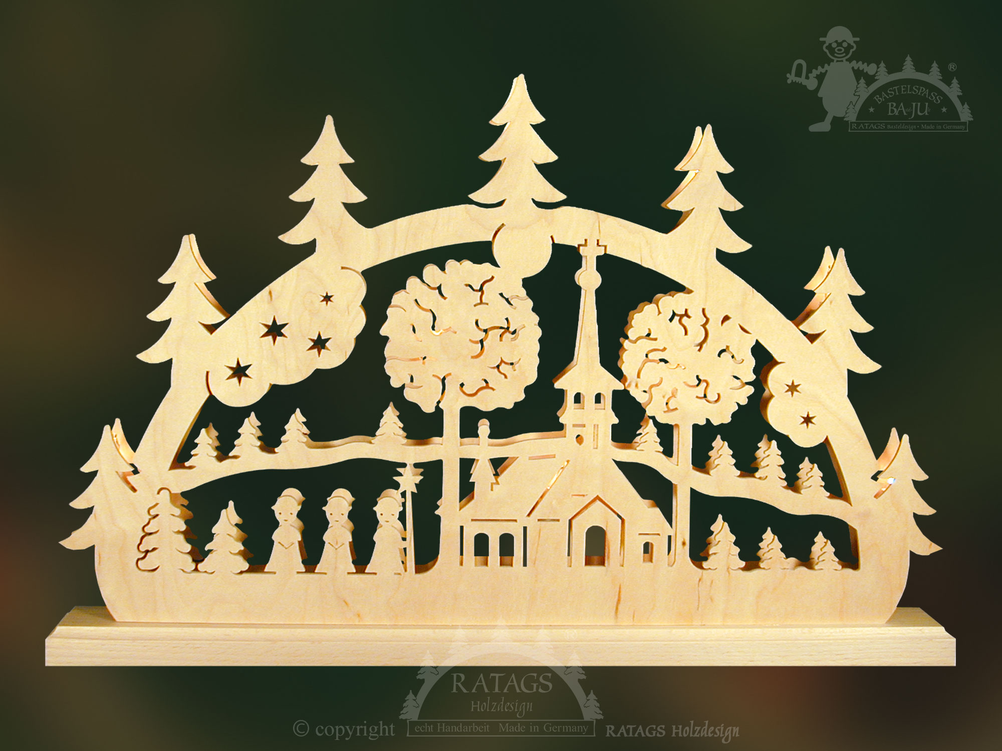 Schwibbogen zum Basteln, klein, Kurrende