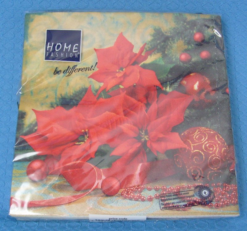 Serviette Weihnachtsstern- vorrätig 3 Stück