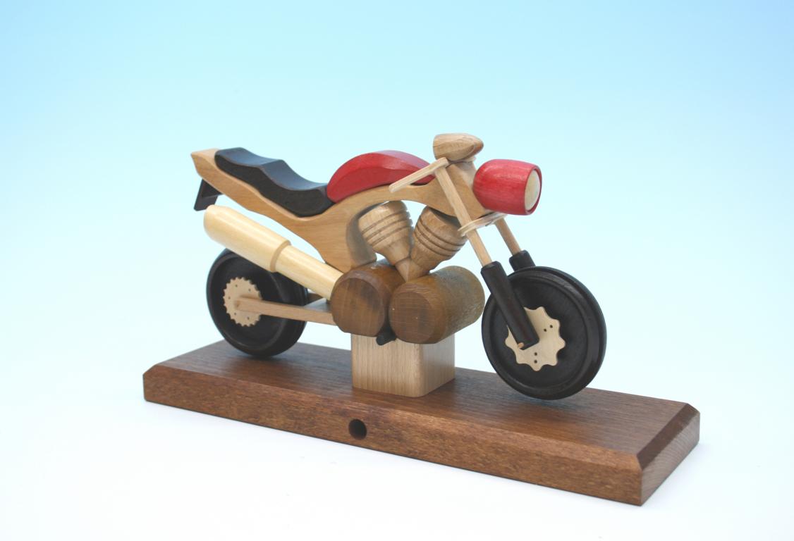 Raeuchermotorrad Touring rot  27 x8 x 16cm