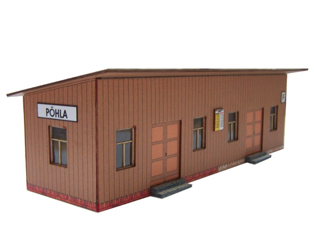 03-17-H0 - Pöhla - Wartehalle aus Holz