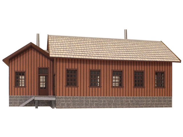 200-01-H0 - Güterschuppen mit 2 kleinen Rampen